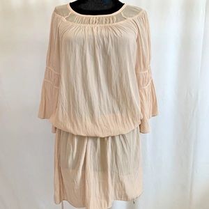 Ramy Brook Pale Pink Drawstring Waist Dress - size Small